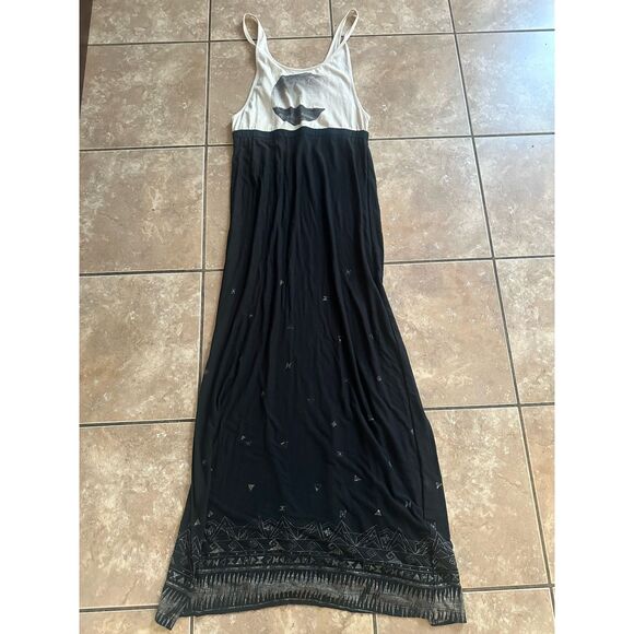 Volcom M Maxi Print Cotton Blend Dress Soft - Picture 1 of 6